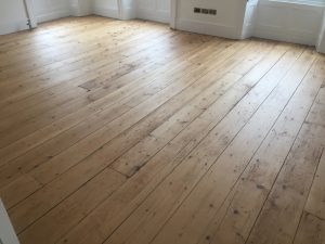 Wood Floorboards after sanding