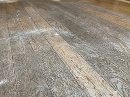 Oak plank floor sanding