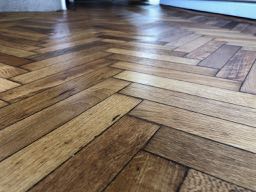 walnut herringbone floor