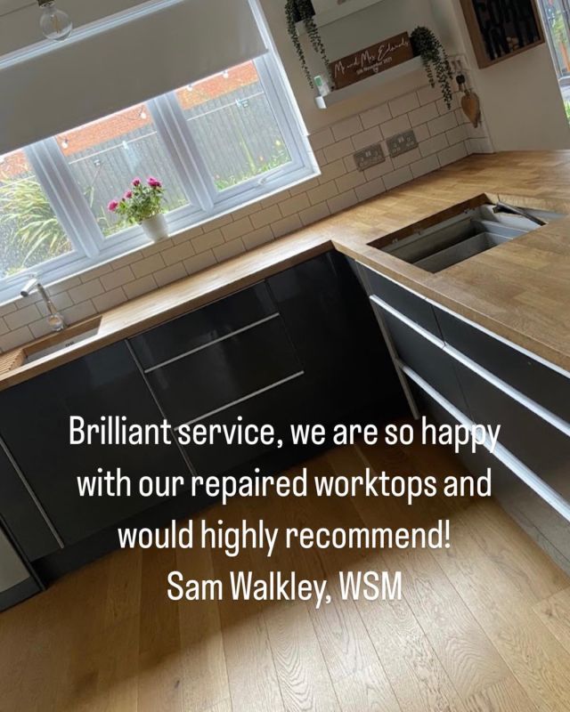 Honestly, we don’t do many worktops but when we do we do them properly!